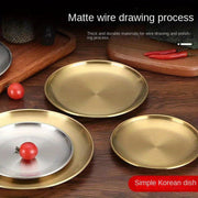 Stainless Steel Plates Set for Snacks Camping BBQ Steak Dishwasher Safe