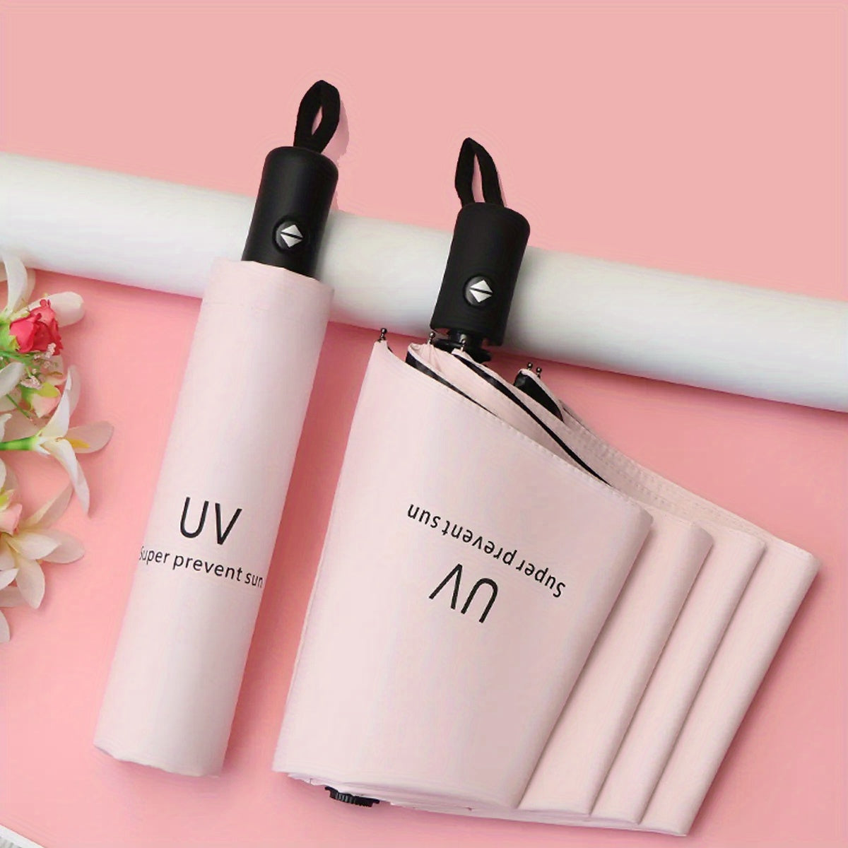 Automatic Folding Waterproof Umbrella with UV Protection for Outdoor and Daily Use