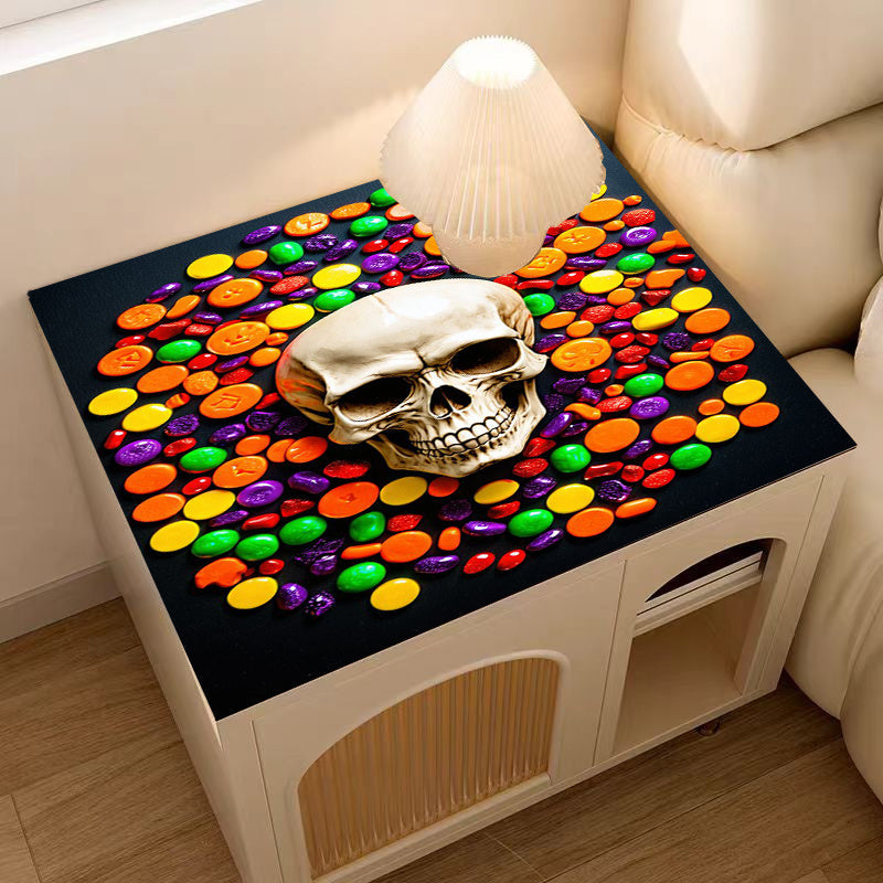 Halloween Decor Set with Washing Machine Coffee Machine and Tableware Drying Mat Non-slip Dust-proof Cover