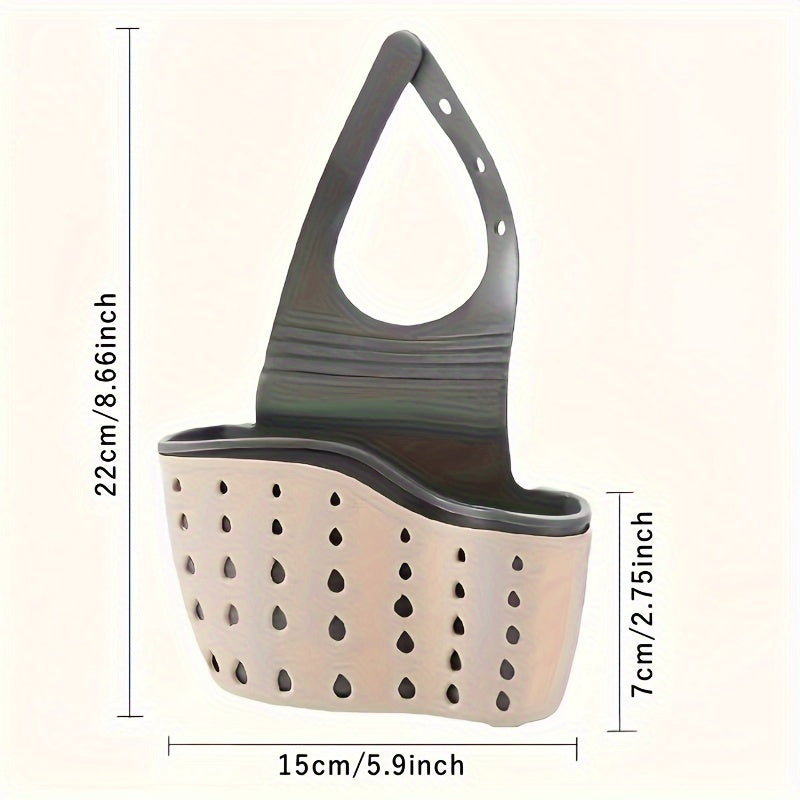 Oʻzgaruvchan plastmassa sink saqlash uchun ushlagich va osma oqim savat bilan oshxona aksessuarlariga