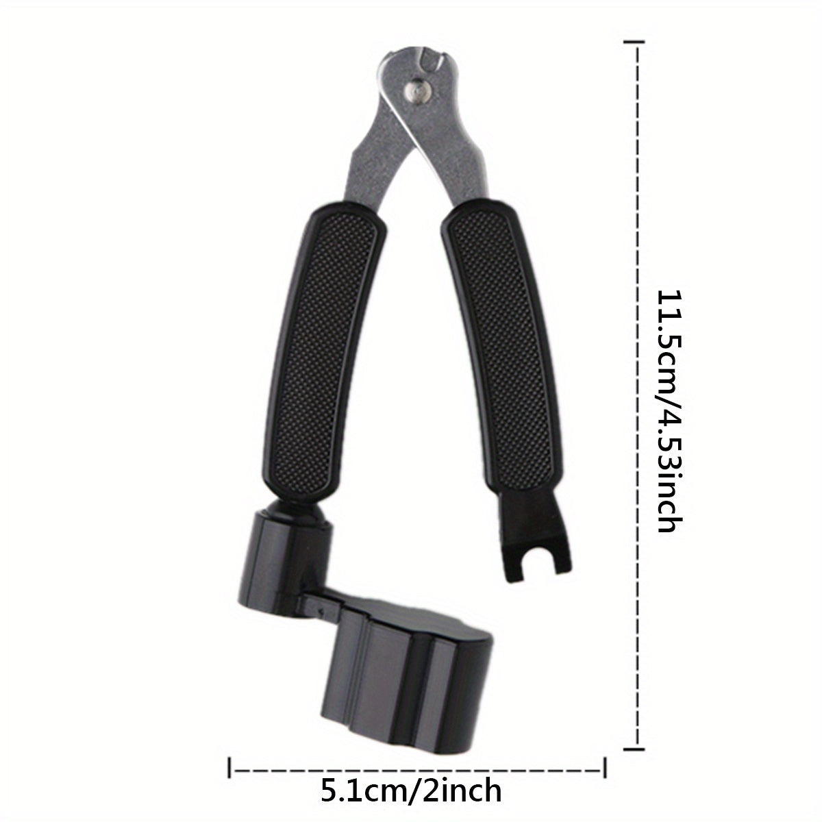 Многофункциональный инструмент для обслуживания гитары 3-в-1: намотчик струн, резак, вытягиватель штифтов, прочный ABS, нержавеющая сталь