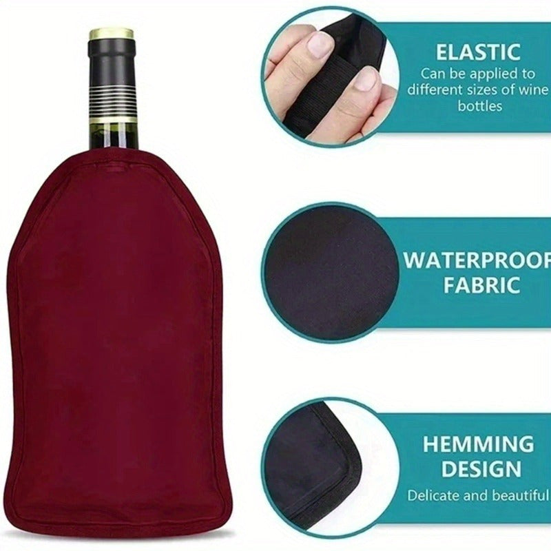 Nylon Wine Cooler Sleeve Portable Ice Bag for 750mL Bottles No Electricity