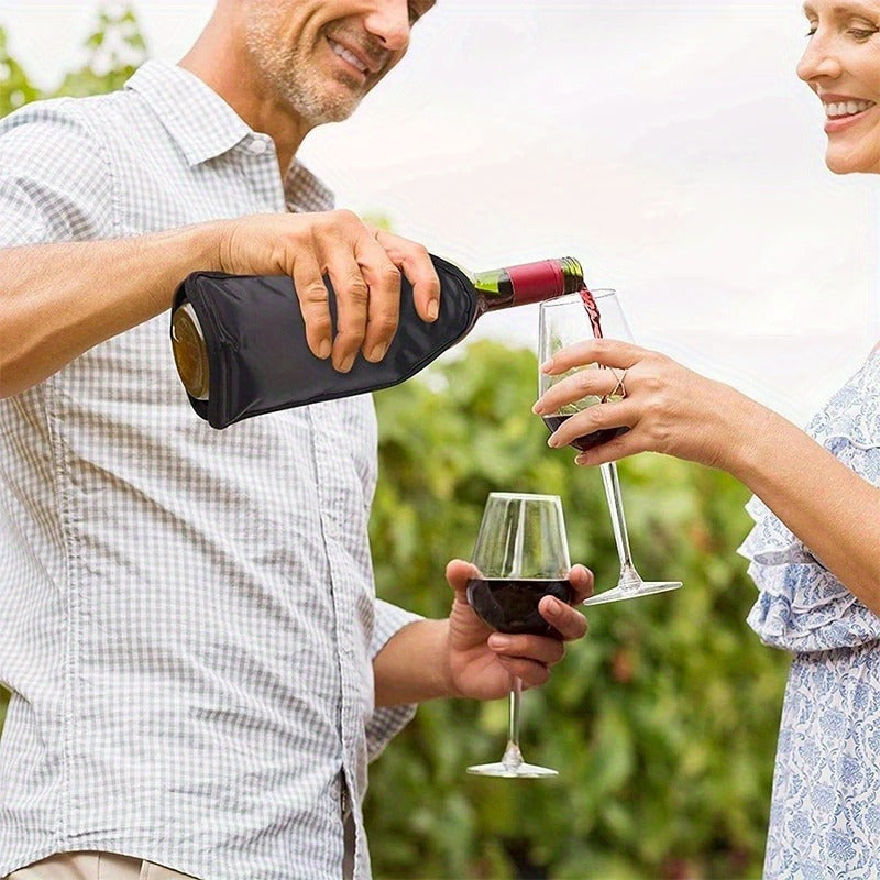 Nylon Wine Cooler Sleeve Portable Ice Bag for 750mL Bottles No Electricity