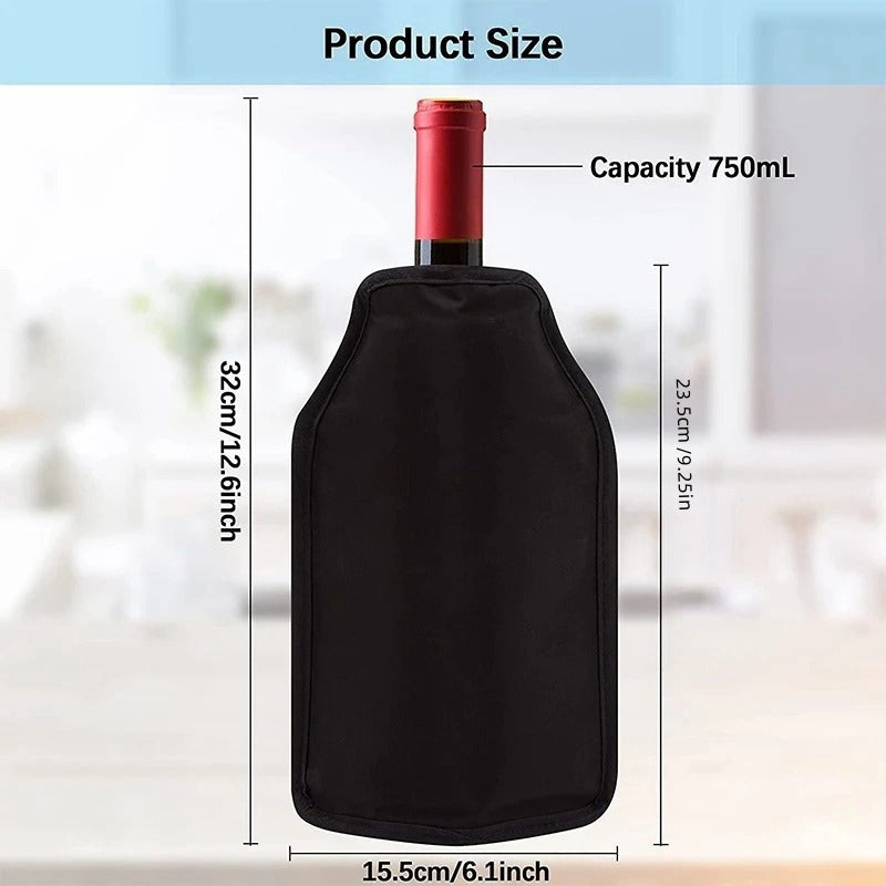 Nylon Wine Cooler Sleeve Portable Ice Bag for 750mL Bottles No Electricity