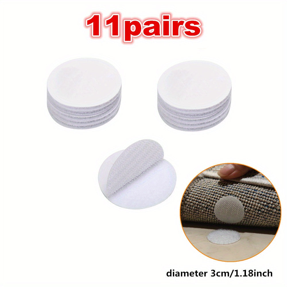 Предотвратите скольжение и перемещение с помощью 50 пар прочной антискручивающейся ковровой ленты - Нескользящие наклейки для ковров и ковровых покрытий - Двусторонние самоклеящиеся накладки и лента