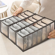 3-Piece Mesh Lingerie Organizer Set with 7 Compartments for Underwear and Socks