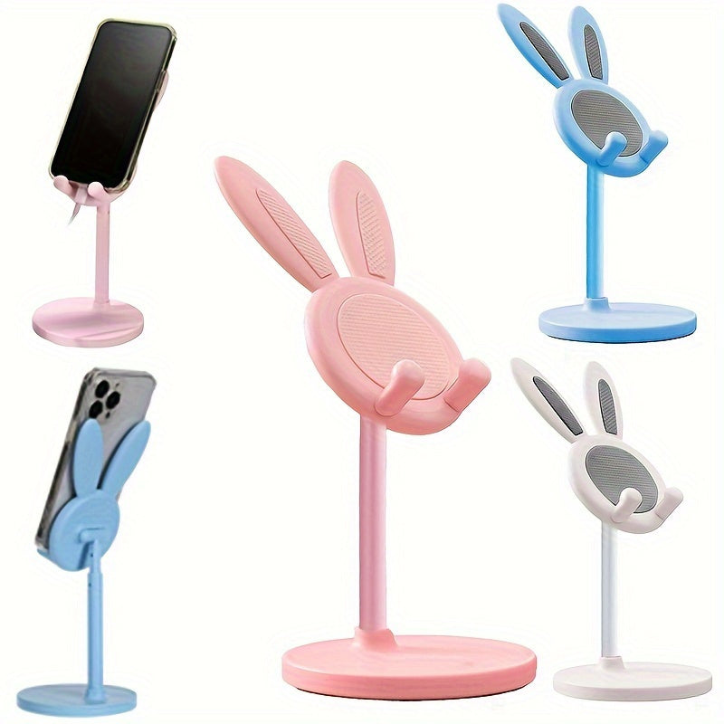 Soporte ajustable para teléfono Bunny para escritorio compatible con todos los dispositivos móviles, regalo bonito para chicas y mujeres