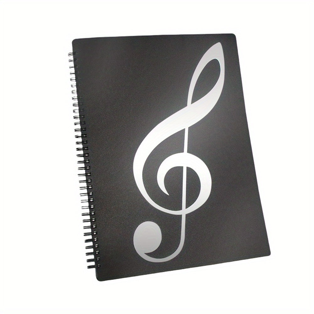 Черная папка для нот A4 из ПП с 40 карманами, расширяемое хоровое и оркестровое хранение