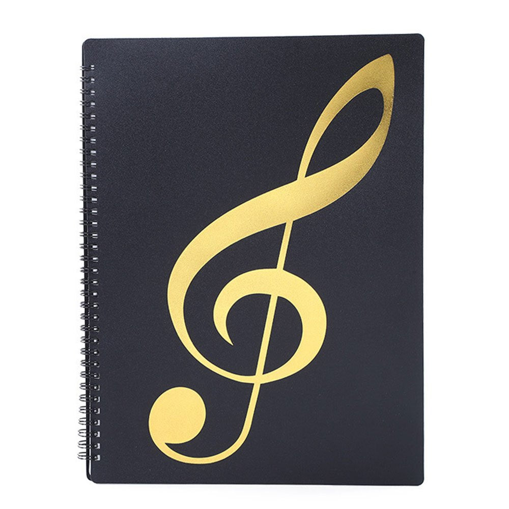 Черная папка для нот A4 из ПП с 40 карманами, расширяемое хоровое и оркестровое хранение