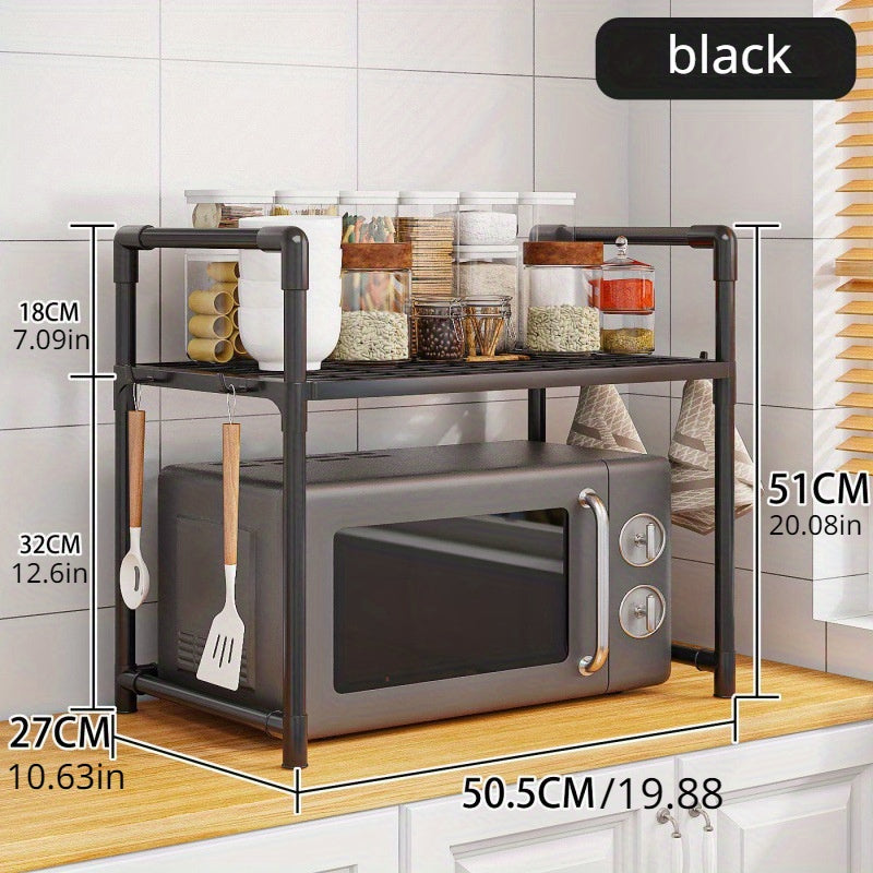 Qulay Oshxona Tashkiliy Rack - Mikrodalga, Pech va Non Mashinasi uchun Mustahkam Saqlash Raf - Yig'ish Kerak emas