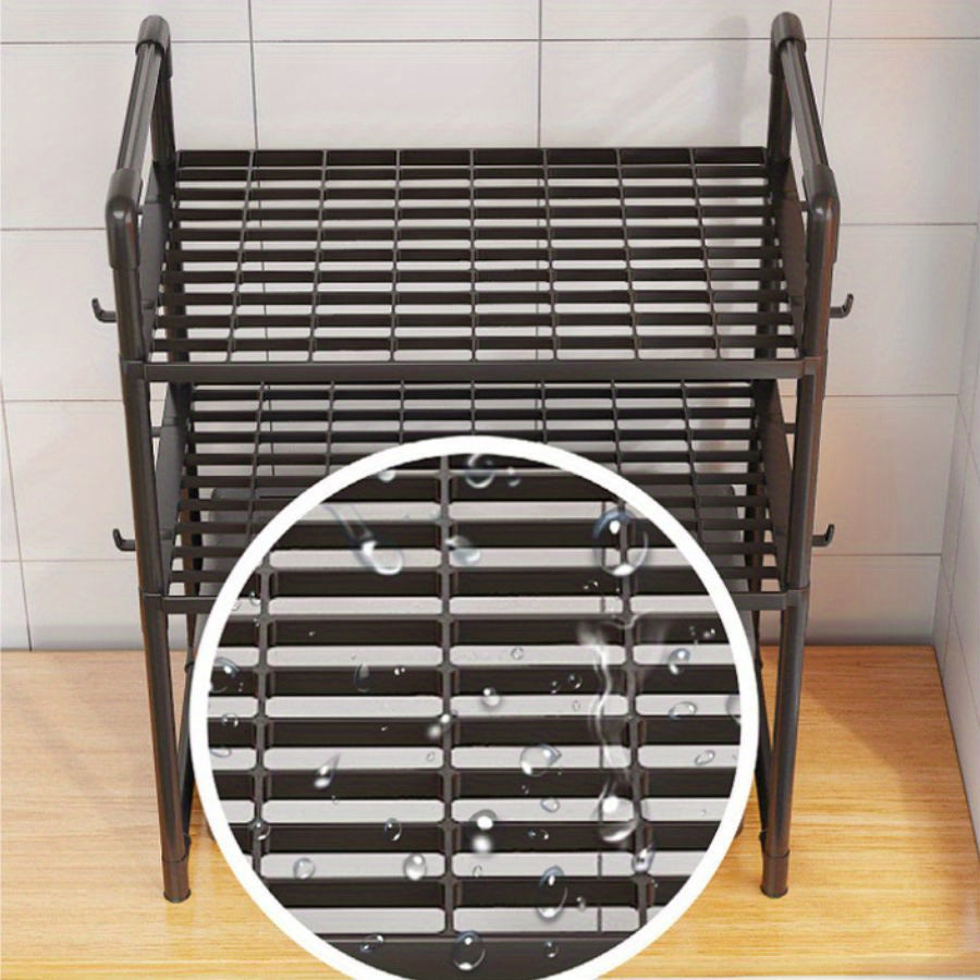 Qulay Oshxona Tashkiliy Rack - Mikrodalga, Pech va Non Mashinasi uchun Mustahkam Saqlash Raf - Yig'ish Kerak emas