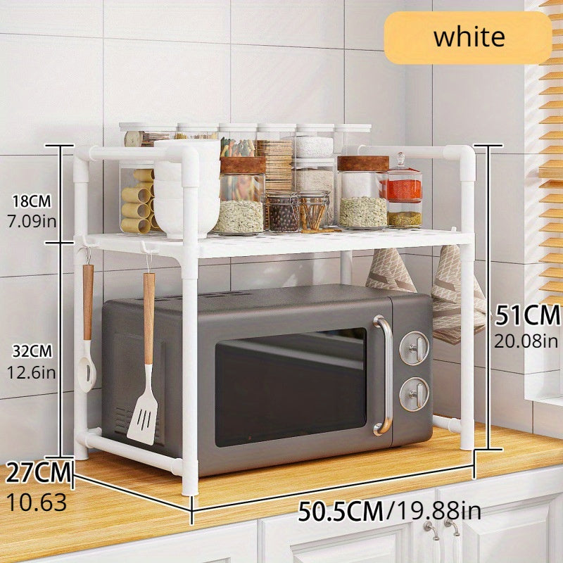 Qulay Oshxona Tashkiliy Rack - Mikrodalga, Pech va Non Mashinasi uchun Mustahkam Saqlash Raf - Yig'ish Kerak emas