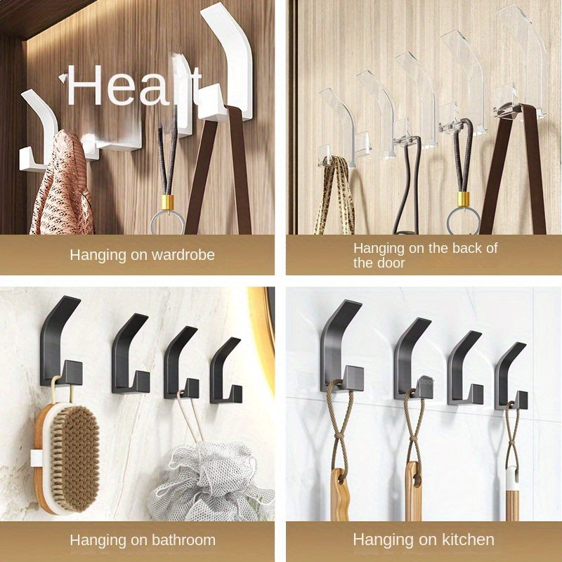 Durable ABS Wall Hooks 5-Piece for Bedroom Kitchen Bathroom