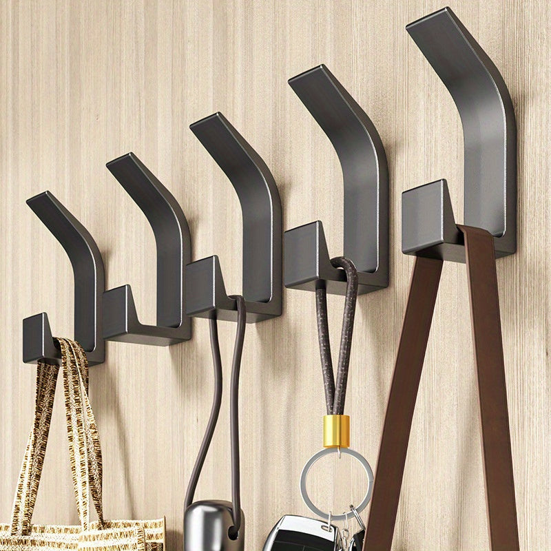 Durable ABS Wall Hooks 5-Piece for Bedroom Kitchen Bathroom