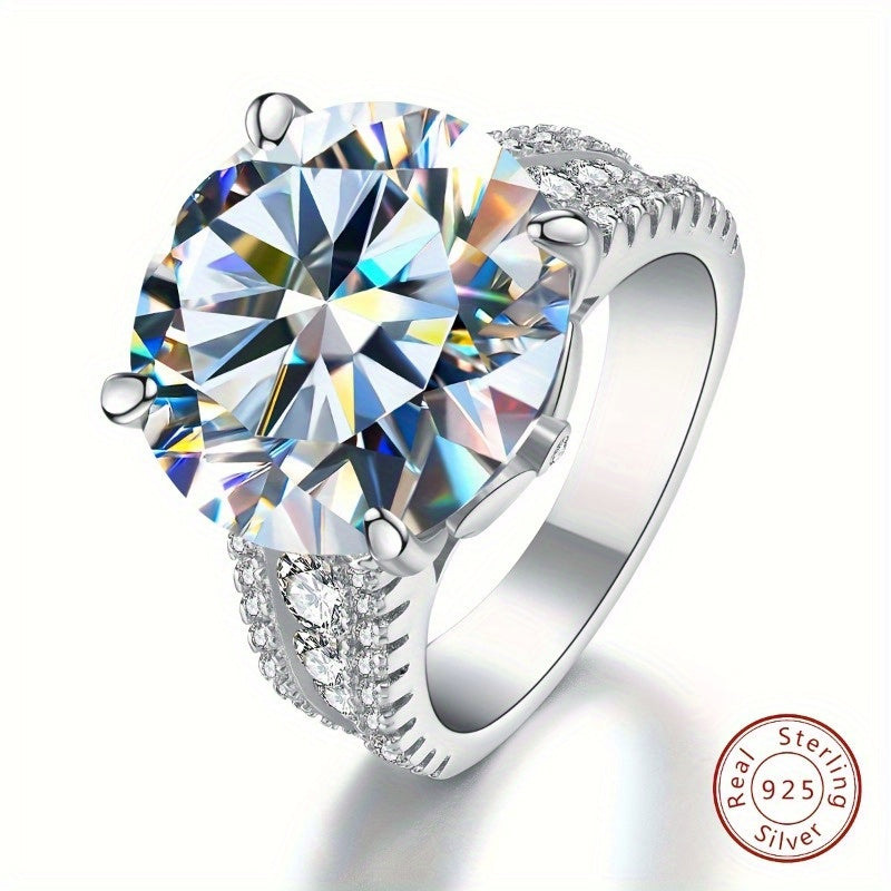 Sterling Silver Moissanite Eternity Ring 7.5g 10ct Wedding Engagement Gift