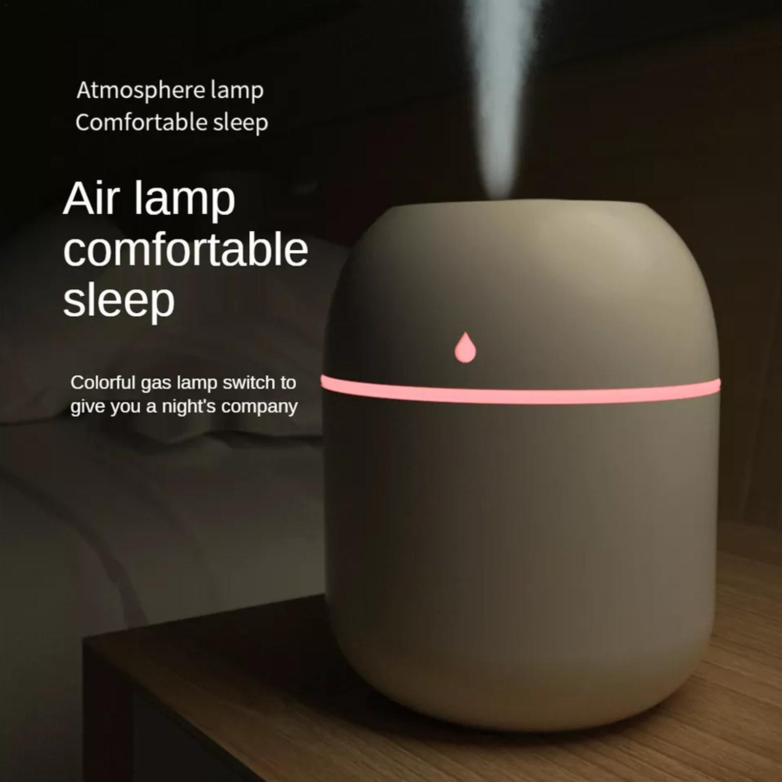 USB-Powered Aromatherapy Diffuser with Humidifier Night Light and Colorful Lamp for Car Desk Bedroom Living Room