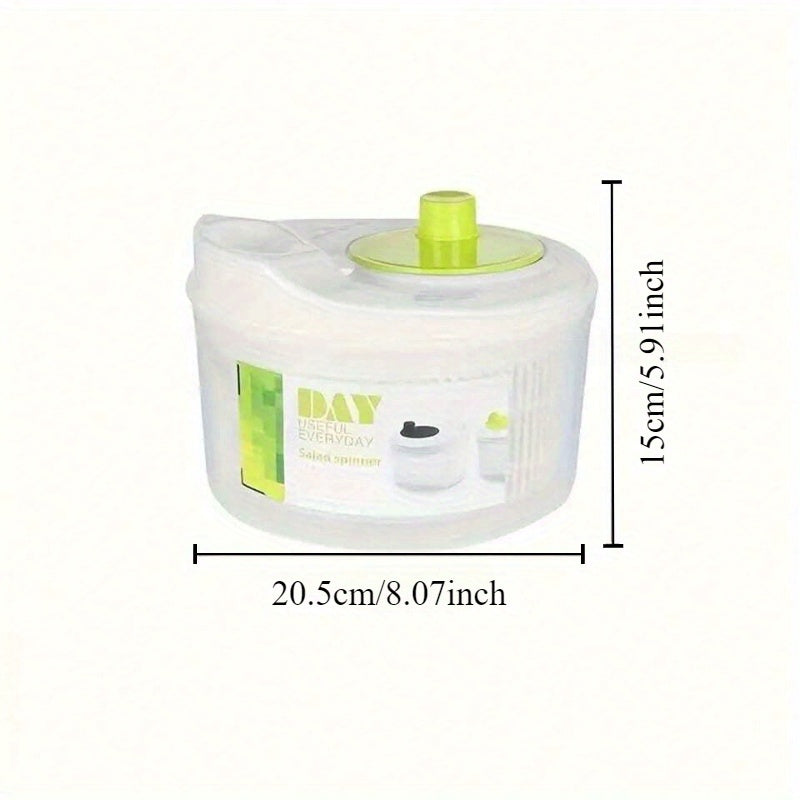 1 шт. EcoLife пластиковая салатница и овощесушилка - ручная корзина для слива фруктов, неэлектрический кухонный гаджет для мытья и сушки зелени, салата, фруктов и овощей.