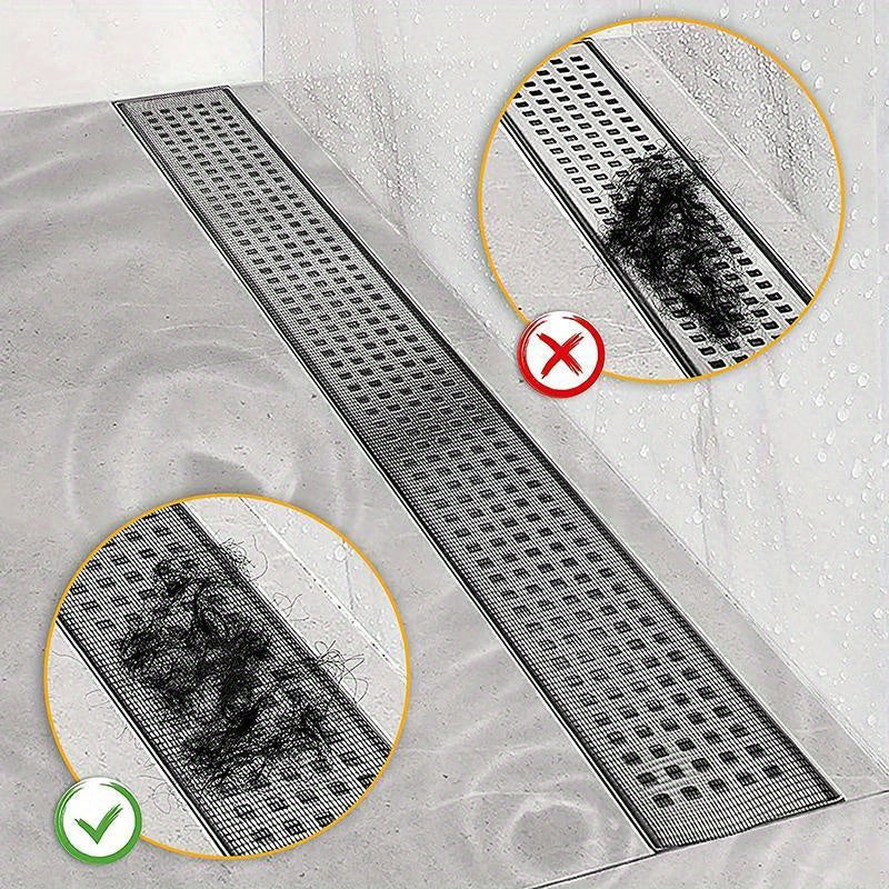Self-Adhesive Shower Drain Hair Catcher 5m Roll Waterproof Mesh Strainer
