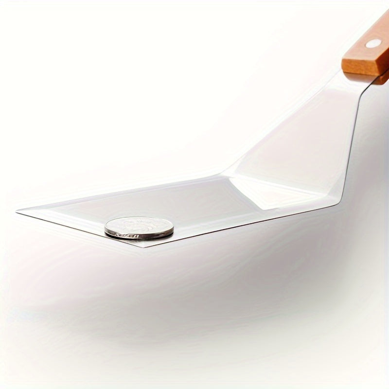 Stainless Steel Spatula Set with Wooden Handles for Cooking and Grilling