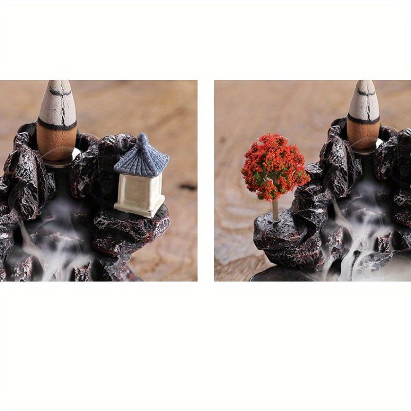 60 Wood Cone Incense Sticks for Aromatherapy Smokeless Natural Fragrance Home Decor