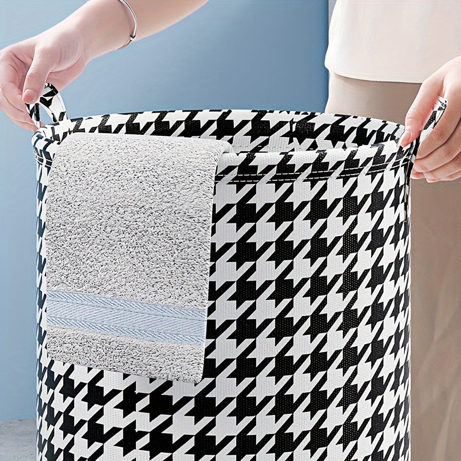 Cesta de lona plegable con asas para ropa y almacenamiento en baño y dormitorio