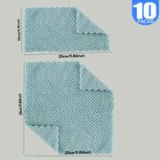Set of 10 Absorbent Kitchen Towels for Cleaning and Dishwashing
