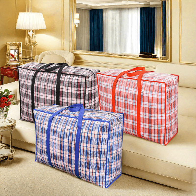 Foldable Storage Bags with Handles Sets of 1-4 for Clothes and Quilts Organizing