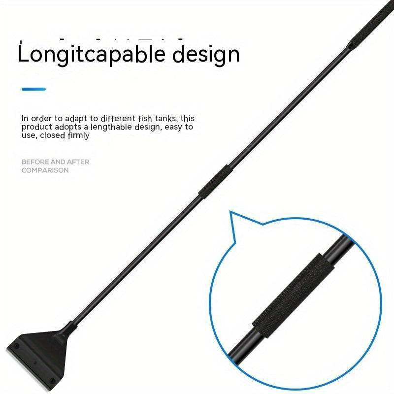 Flat Sand Algae Removal Scraper for Fish Tank Cleaning Aquarium Glass Tool