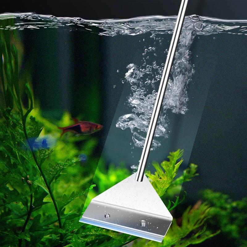 Flat Sand Algae Removal Scraper for Fish Tank Cleaning Aquarium Glass Tool