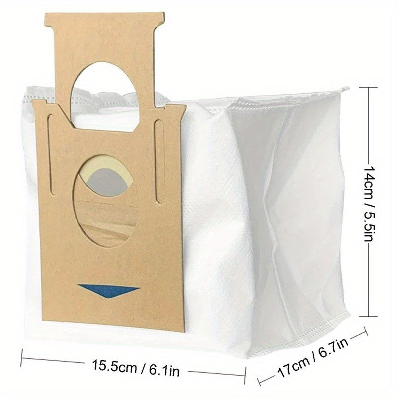 Set of 10 Dust Bags for Robot Vacuums, High-Quality Fabric Floor Attachments