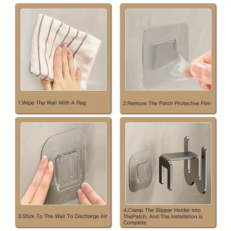 Alüminiy devorga o'rnatiladigan tufli tutgich, teshiksiz hammom va yotoqxonalar uchun tashkilotchi