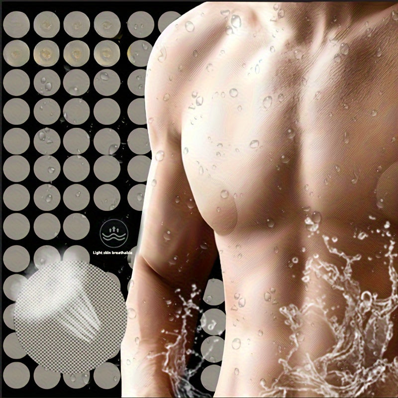 Pack of 100 Men's Disposable Nipple Covers Ultra-Thin Adhesive Stickers for Sports and Fitness