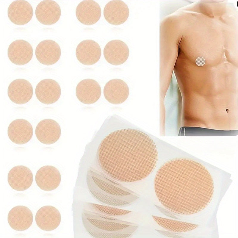 Pack of 100 Men's Disposable Nipple Covers Ultra-Thin Adhesive Stickers for Sports and Fitness