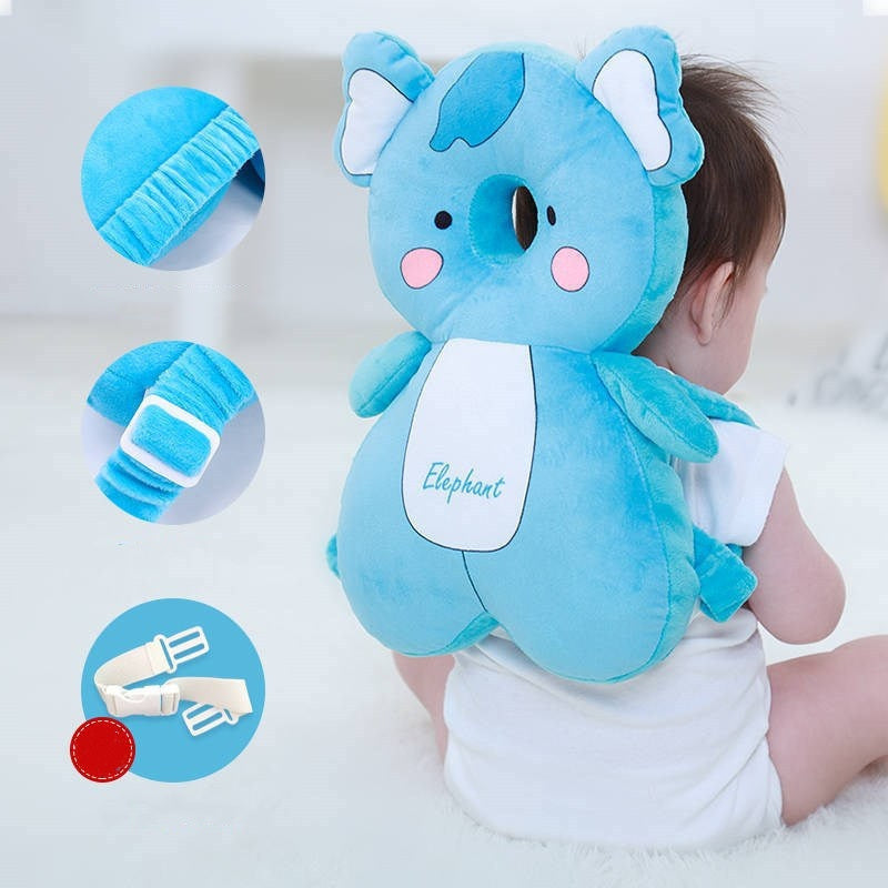 Baby Headrest Pillow for Toddlers Ages 0-3 Soft Polyester Animal Design Safety Cushion