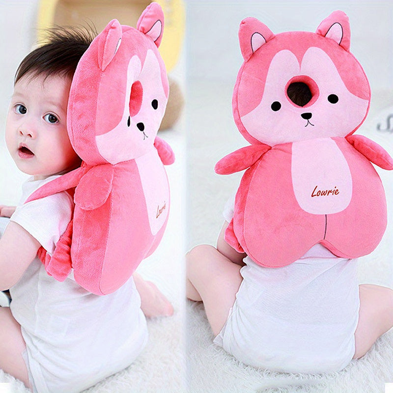 Baby Headrest Pillow for Toddlers Ages 0-3 Soft Polyester Animal Design Safety Cushion