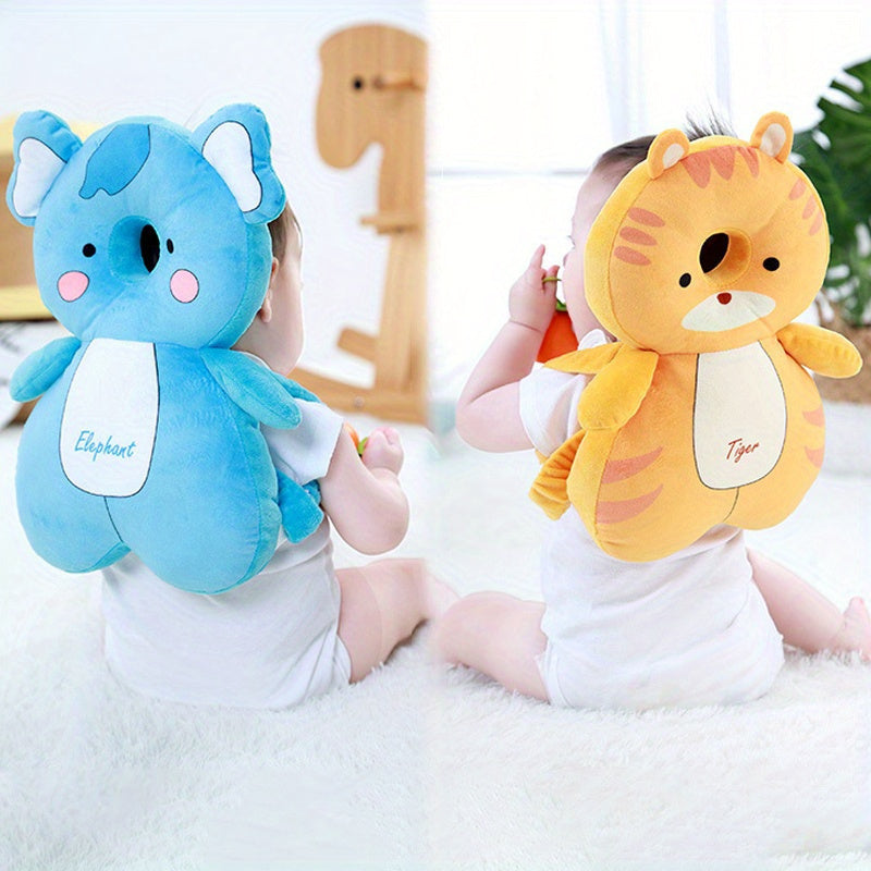Baby Headrest Pillow for Toddlers Ages 0-3 Soft Polyester Animal Design Safety Cushion