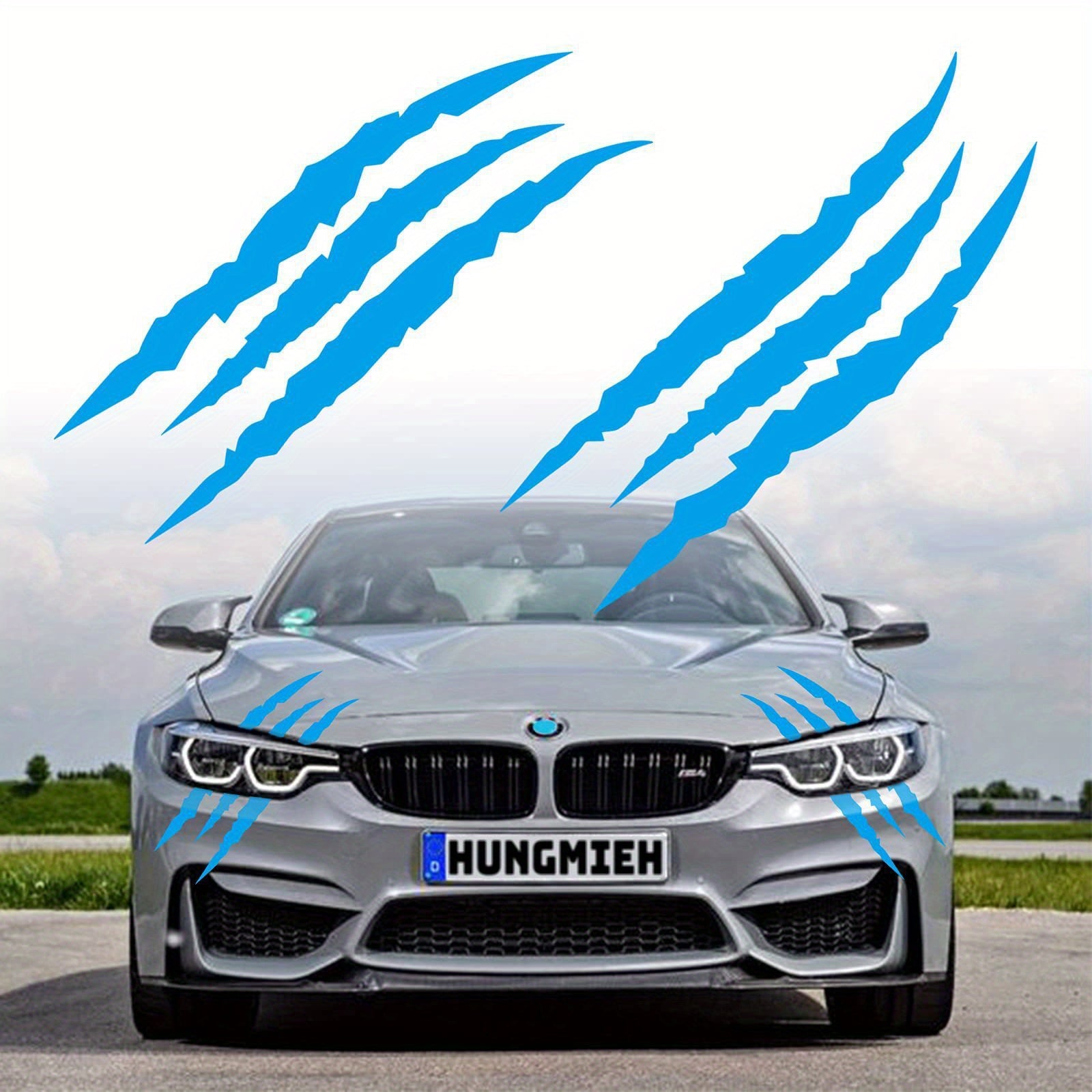 Car Headlight Eyebrow Stickers, Claw Style, Auto Decoration, Easy Apply