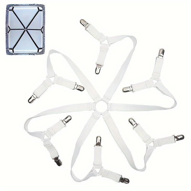Adjustable Elastic Bed Sheet Clips 12pcs Non-Slip Grip for Mattress Covers
