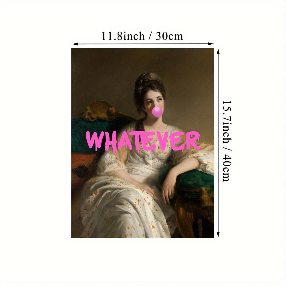 Arte de pared con graffiti vintage en lienzo para dormitorio y sala de estar, sin marco, 24x36