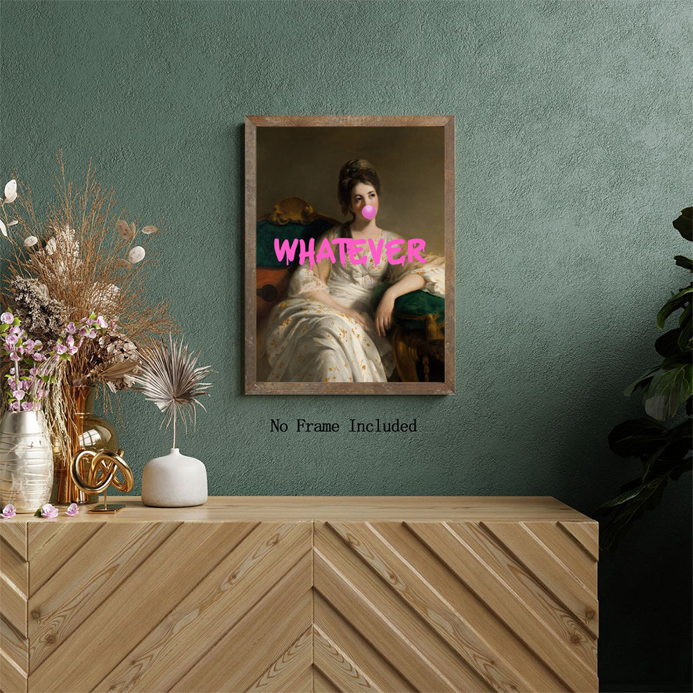 Arte de pared con graffiti vintage en lienzo para dormitorio y sala de estar, sin marco, 24x36