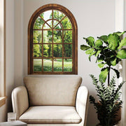 2pcs Green Plant Faux Window Wall Decals Removable PVC Stickers for Home Decor