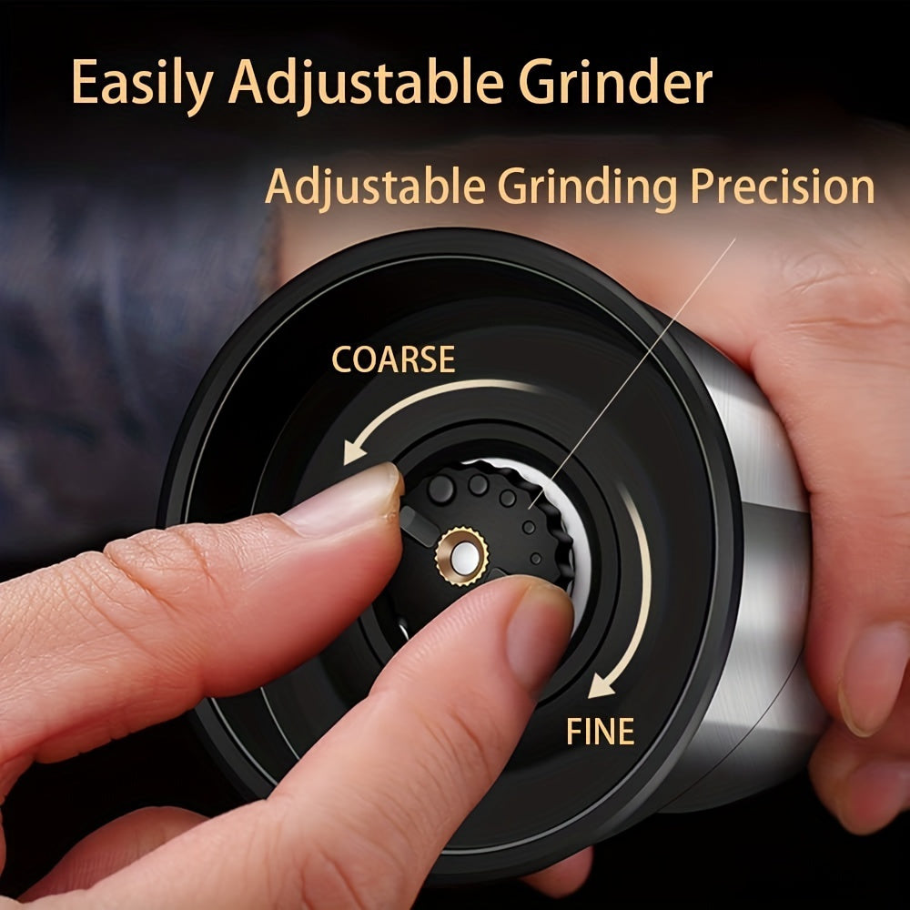 2-in-1 Salt and Pepper Grinder Set with Adjustable Coarseness and Glass Viewing Window