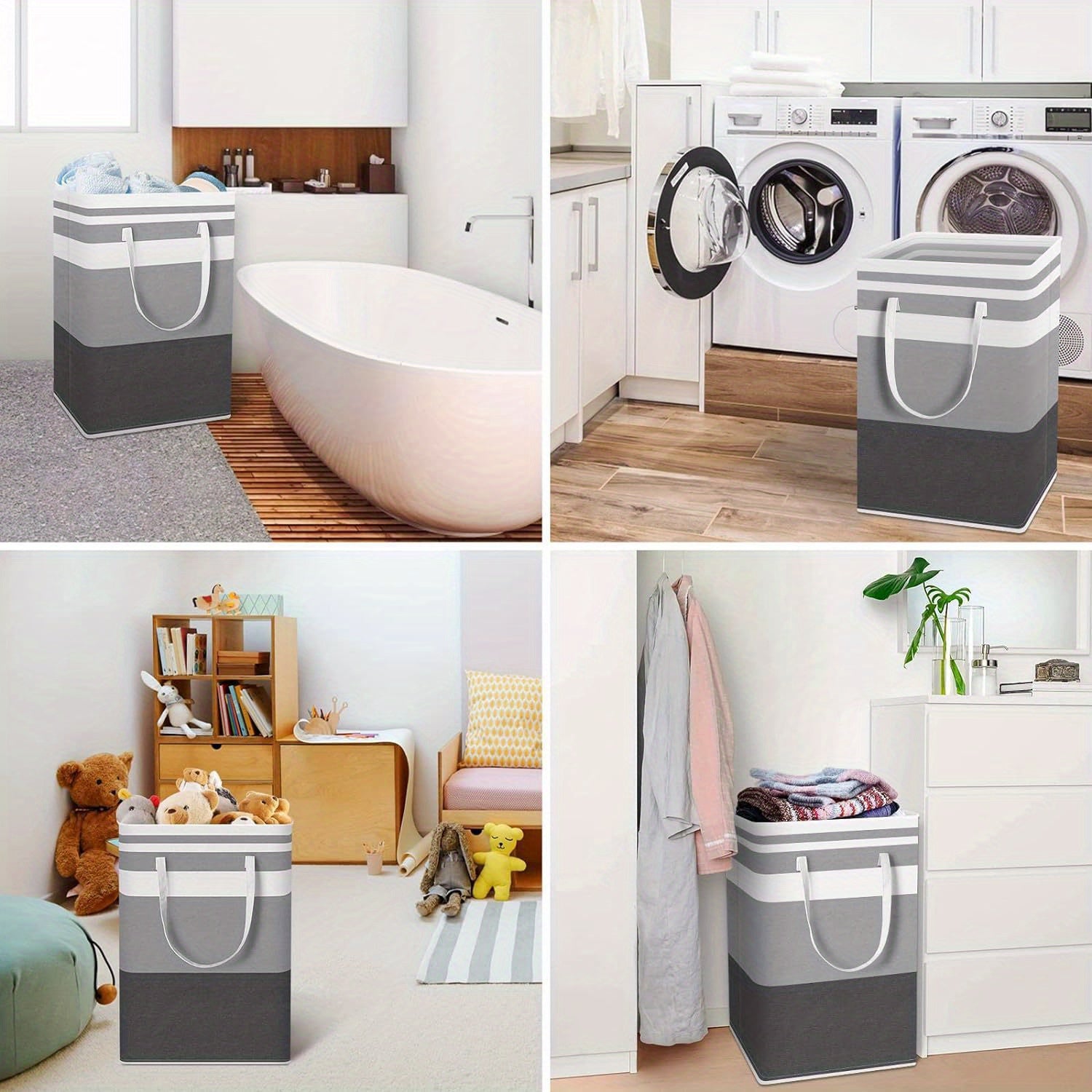 Extra Large Waterproof Laundry Basket with Handles, Foldable and Sturdy