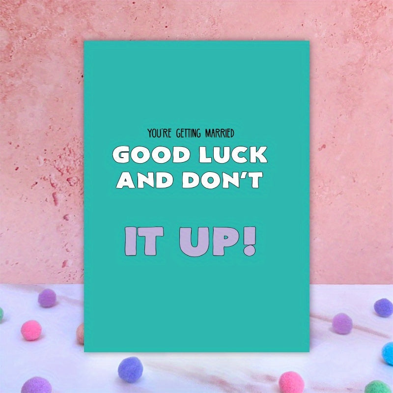 Funny Wedding Card for Engagement Celebration for Mr and Mrs