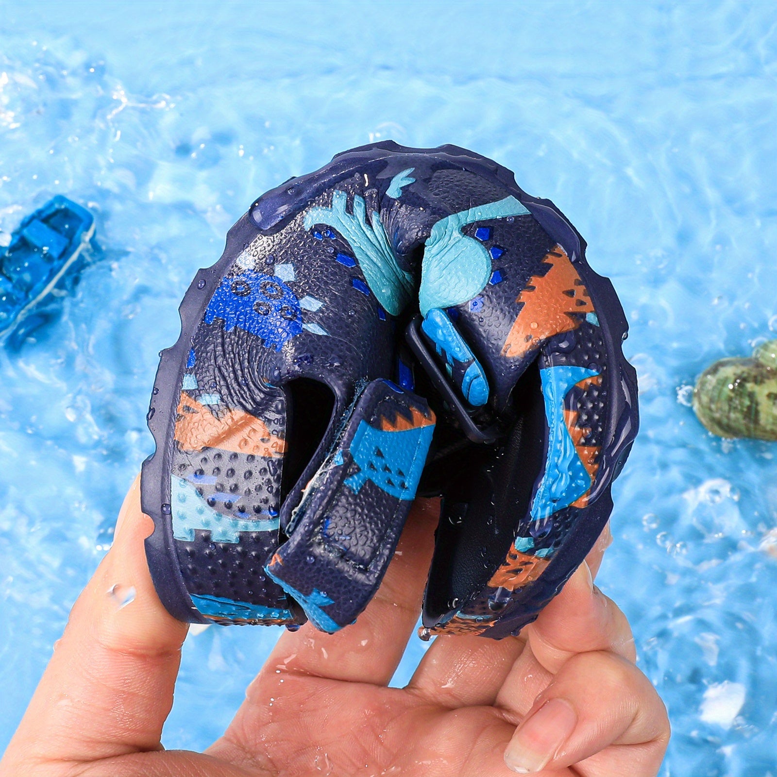 Kids' Adjustable Outdoor Shoes with Double Buckle Cartoon Design Breathable Lightweight All-Season