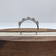 Кольцо из стерлингового серебра с 0,5 карата моиссанита, 5 камней и покрытием из 18-каратного золота