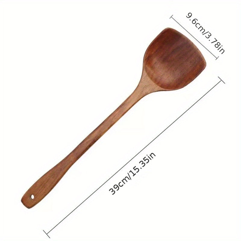 Sandalwood Non-Stick Cooking Spatula Heat Resistant Wooden Turner for Camping and Kitchen
