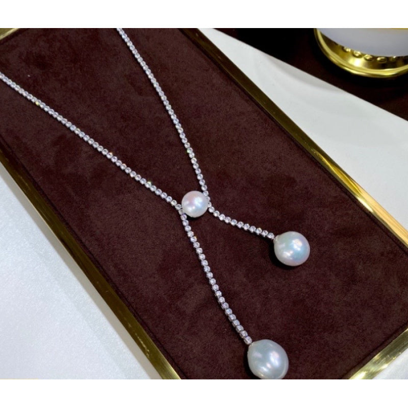 Freshwater Pearl Necklace for Women Baroque Minimalist Elegant Jewelry