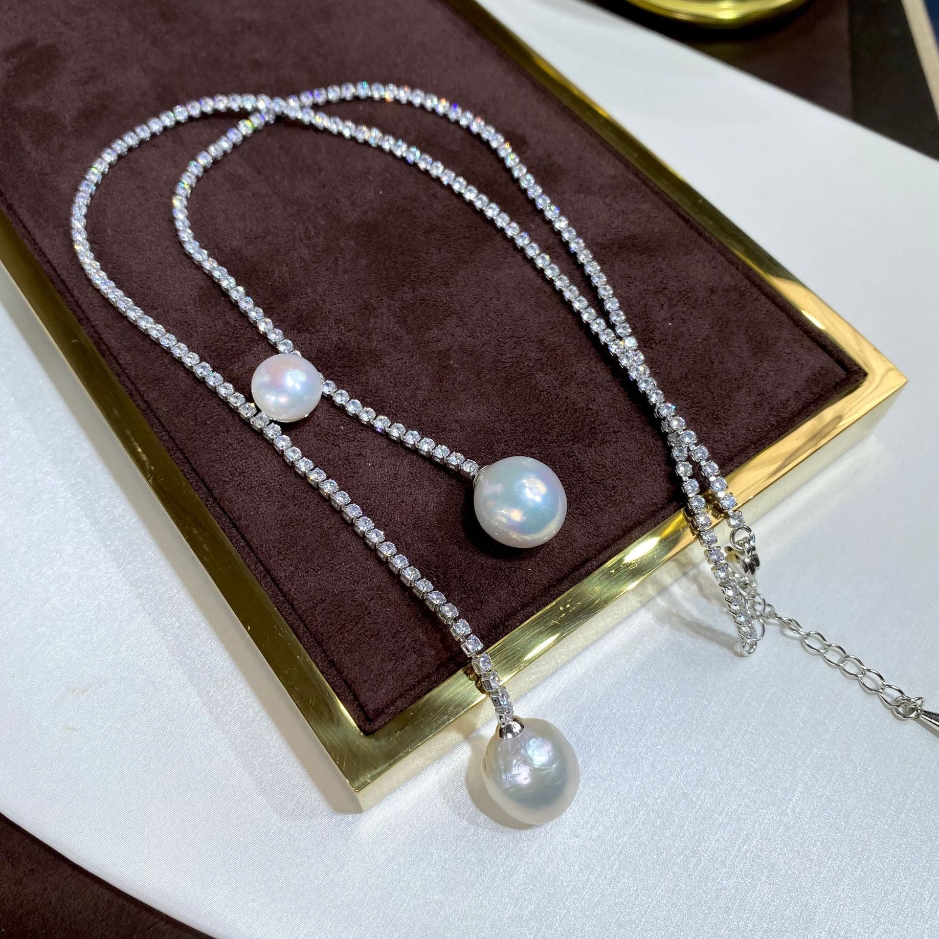 Freshwater Pearl Necklace for Women Baroque Minimalist Elegant Jewelry