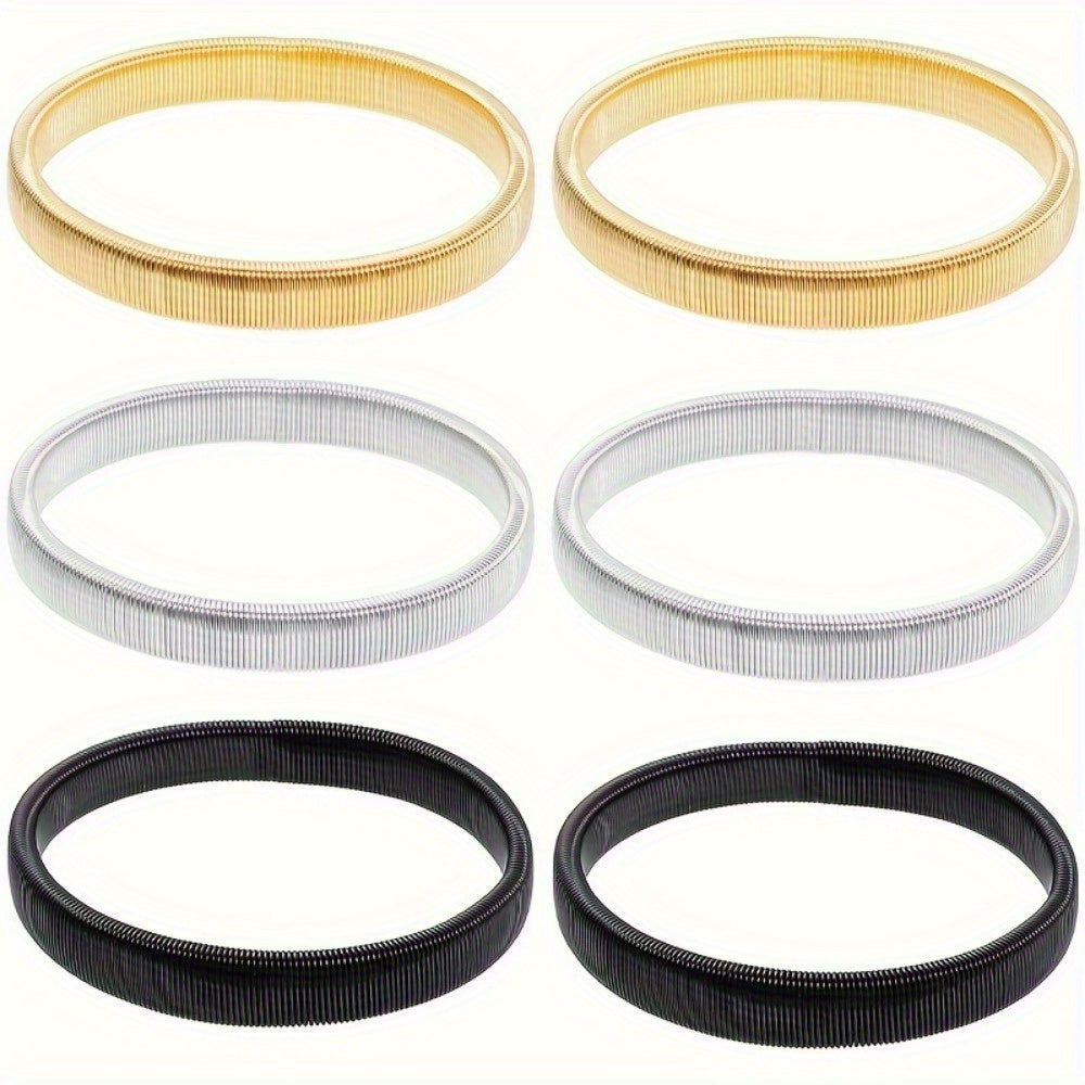 Six-Pack Iron Arm Bands for Men and Women Non-Slip Shirt Sleeve Holders